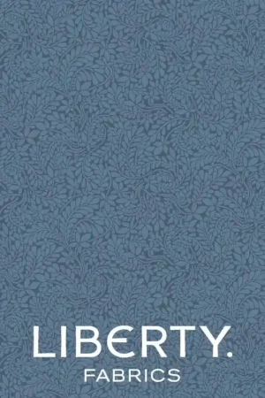York Fern Collection, Twilight, Tessuto Blu Crepuscolo tono su tono - Liberty Fabrics Ultima Occasione