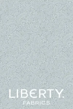 York Fern Collection, Misty Blue, Tessuto Azzurro Nebbia tono su tono - Liberty Fabrics Offerta Speciale