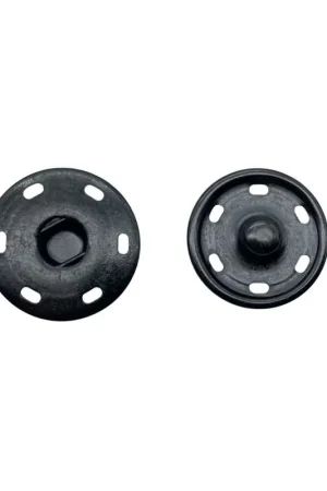 Bottone Automatico Pressione Acciaio Nero Cucibile 3 Cm Lineato Mis.48 Ultima Occasione