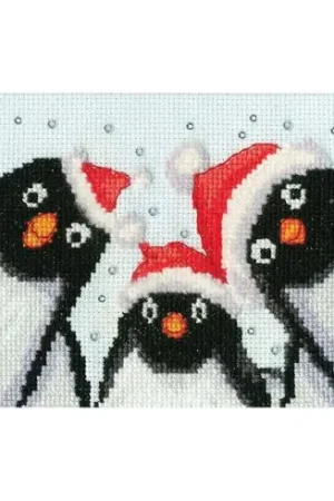 Kit bigliettini da ricamare - Selfie di pinguini - Bothy Threads Miglior Prezzo