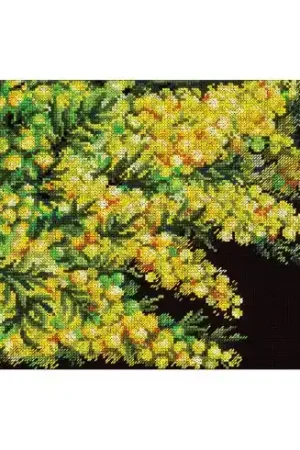 Must-Have kit ricamo a punto croce - Mimosa primaverile - MP Studia