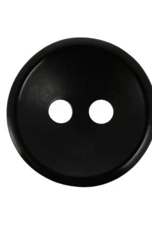 Ultimissimo Modello Bouton rond 2 trous couture chemise 11 mm noir x1