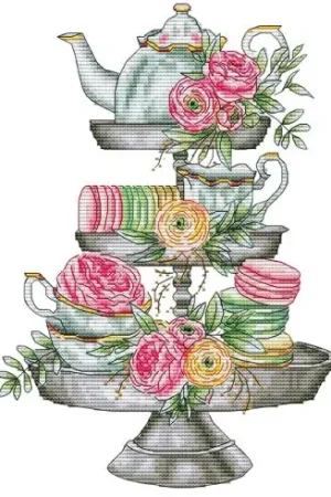 Foglio di punto croce - Scaffale gourmet - Les petites croix de Lucie Quantità Limitata