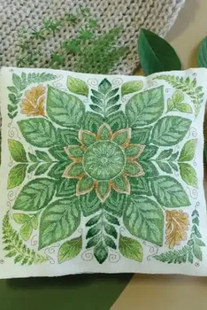 Kit cuscino da ricamo - Danza delle foglie - Abris Art Più Venduto