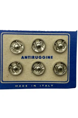 6 Coppie di Bottoncini a Pressione – Acciaio Inossidabile, 7 mm Misura 00 Scelto Dai Clienti