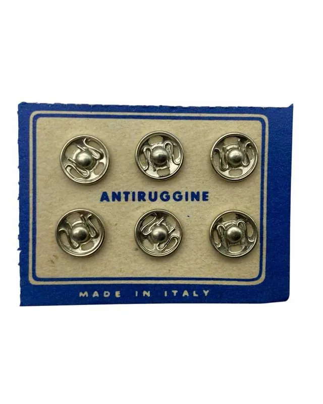 6 Coppie di Bottoncini a Pressione – Acciaio Inossidabile, 7 mm Misura 00 Scelto Dai Clienti