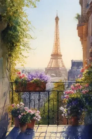 Spedito Oggi Kit ricamo diamante su telaio - Torre Eiffel - Art City