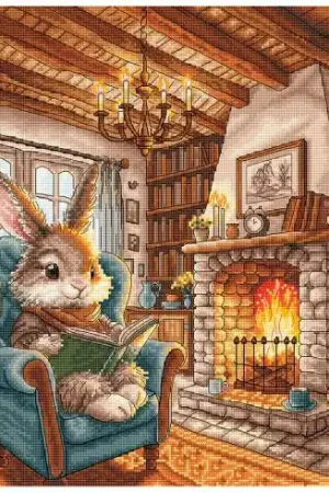 Sconto kit ricamo a punto croce - Pomeriggio dedicato alla lettura - Ava