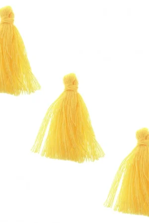Pompons imitation coton 26-30 mm Jaune x10 Pagamento Sicuro