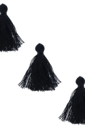 Occasione Imperdibile Pompons imitation coton 26-30 mm Bleu marine x10