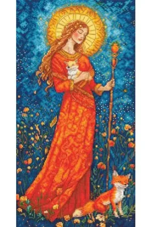 kit ricamo a punto croce - Dea dell'Autunno - Letistitch Offerta Lampo