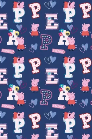 Prezzo Scontato Tessuto in cotone - Peppa Pig - Lettere