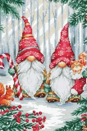 kit ricamo a punto croce - Gnomi della foresta - Luca-S Prezzo Basso