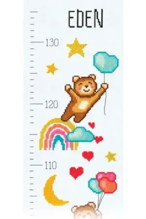 Kit di metri crescita da ricamo - Il mio piccolo mondo arcobaleno - Princesse Prezzo Scontato