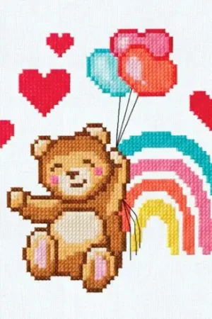 Affare kit ricamo a punto croce - Il mio piccolo mondo arcobaleno - Princesse