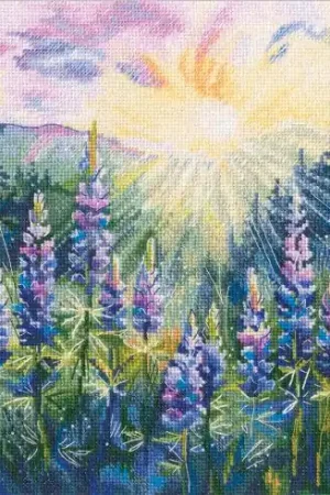 kit ricamo a punto croce - Lupini al sole - RTO A Buon Prezzo