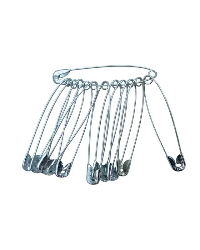 Occasione 10 Pz Spilla Da Balia Metallo Mis 2 Lunga Cm 3,7