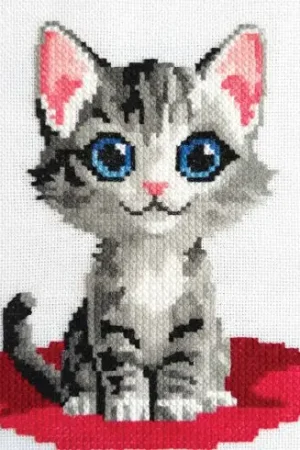 kit ricamo a punto croce - Gatto - Marie Coeur Professionale