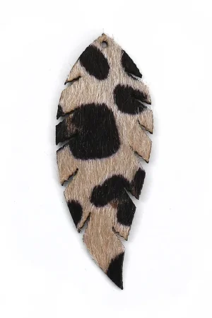 Compra Oggi Stesso Pendentif plume en matière synthétique 55x20 mm Marron/Noir x2