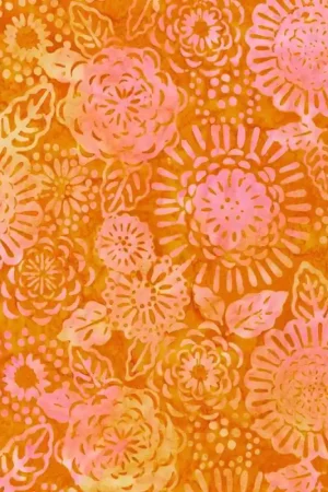 Offerta Limitata Artisan Batiks: Hermosa Collection, Tessuto Persimmon - Robert Kaufman