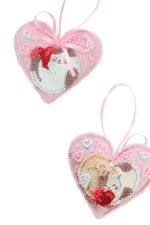 Kit di ricamo con perline - Coccole dei gatti - Abris Art Ultimissimo Modello