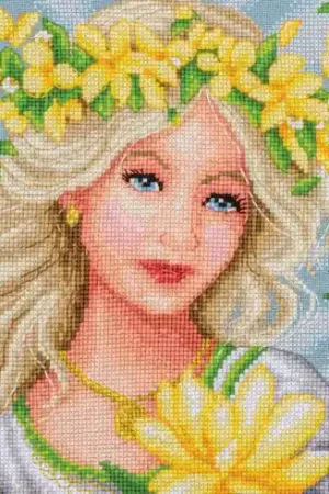 kit ricamo a punto croce - fiore - Lanarte Prezzo Conveniente