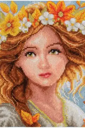 Prezzo Ridotto kit ricamo a punto croce - raccolto - Lanarte