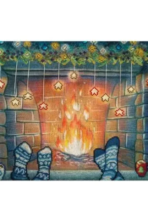 Kit per ricamo a punto croce con perline - Natale insieme - Nova Sloboda Offerta Limitata