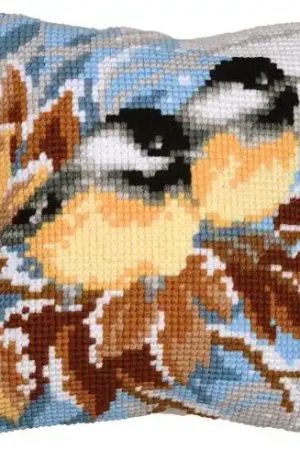 Kit cuscino fori grossi - Cince in inverno - Vervaco Vendita Finale