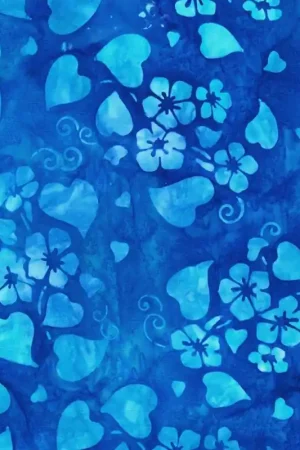 Prezzo Scontato Artisan Batiks: Floral Fantasy Collection, Tessuto Blue - Robert Kaufman