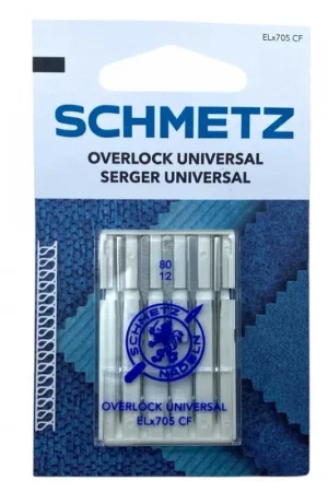Confezione 5 Aghi Schmetz Overlock Serger Macchina Cucire ELX705 CF 80/12 Ultime Pezzi