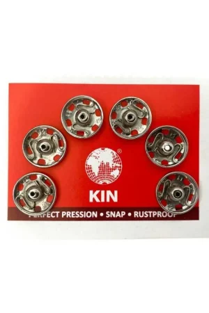 Affare 6 Pz M-F Bottone Automatico Pressione Acciaio Cucibile Mis-4 Mm-12,4/11,5