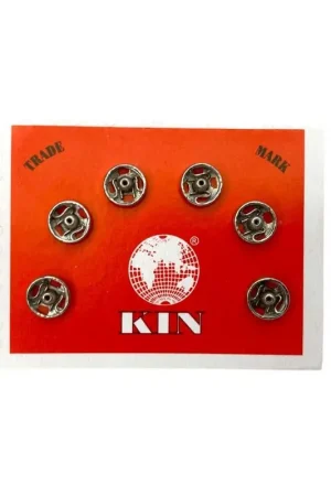 6 Pz M-F Bottone Automatico Pressione Acciaio Cucibile Mis 0 Mm 6,5/6 Occasione Imperdibile