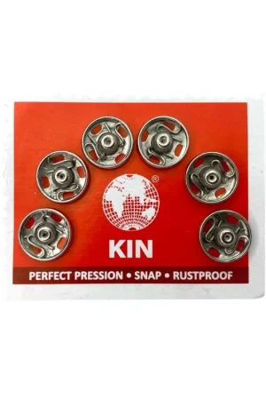 6 Pz M-F Bottone Automatico Pressione Acciaio Cucibile Mis 2 Mm 10/9 Esclusivo