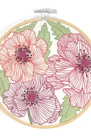 Kit per ricamo a tamburo - Papaveri - DMC Direttamente Dal Produttore