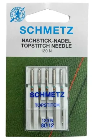 Non Perdere 5 Aghi Schmetz Nachstick-Nadel Topstich Needle 130 N 80/12