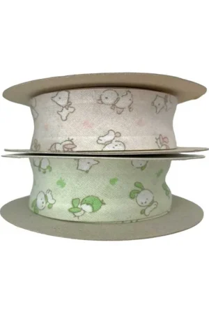 Passamaneria Sbieco Diagonale Nastro Traversino Cotone Stampa Animali Pulcino Orsetto Alto 25 Mm Soddisfatti O Rimborsati