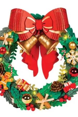 Spedizione Espresso Puzzle in legno 3D - Corona di Natale - Rolife