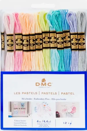 Nuova Collezione Set da 12 matasse di filato da ricamo Mouliné - DMC