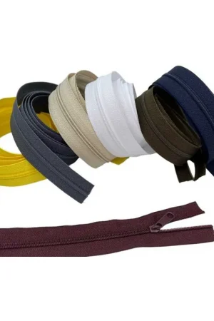 1 Mt Cerniera Continua Catena 3 Nylon Metraggio Libero + Cursore Metallo Soddisfatti O Rimborsati