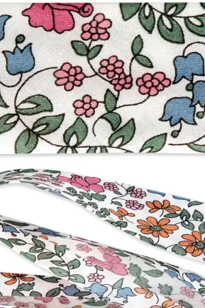 Solo Oggi Biais en tissu Liberty - Emilia's Bloom - Multicolore x1m