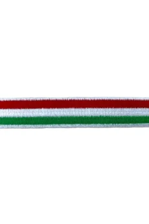 Applicazione Termoadesiva Patch Ricamo Tricolore Bandiera Italia Rettangolare 10x1,7 Cm Economico