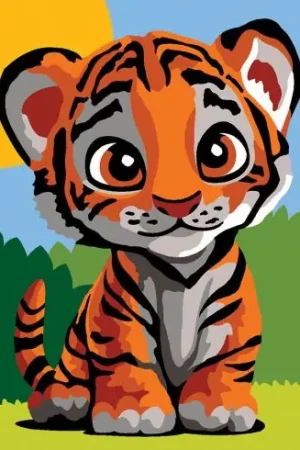 Kit di tela per bambini - Tigre - Margot de Paris Prezzo Conveniente