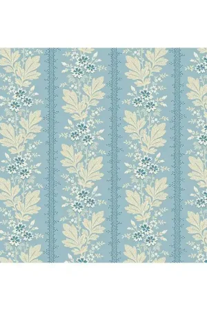 Popolare Cocoa Blue Magnolia Baby Blue, tessuto azzurro baby con greche verticali - Edyta Sitar