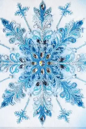 Kit di ricamo con perline - Cuscino da ricamare fiocco  - Abris Art Prezzo Ridotto