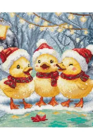 Promozione Esclusiva kit ricamo a punto croce - Anatroccoli di Natale - Letistitch