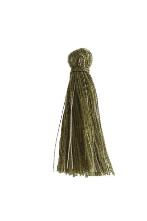 Spedito Oggi Pompon coton 32 mm Vert / Doré x1