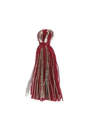 Soddisfatti O Rimborsati Pompon coton 32 mm Bordeaux / Doré x1