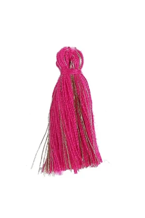 Esclusivo Pompon coton 32 mm Fuchsia / Doré x1