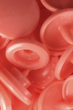 Boutons pressions BabySnap type KAM ronds 12,4 mm Rose Saumon x30 Esclusivo